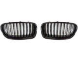 Grila masca fata fata BMW Seria 5 (F10/F11), 2013-08.2017, partea stanga, negru, lucios; TUNING,