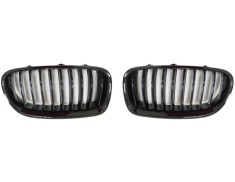 Grila masca fata fata BMW Seria 5 (F10/F11), 2013-08.2017, partea stanga, negru, lucios; Tuning,