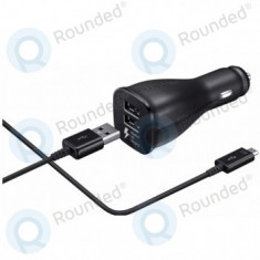 Încărcător auto Samsung Dual 12-30V 2000mAh incl. Cablu de date microUSB tip C 30cm negru EP-LN920CBEGWW