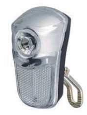 Far lanterna City cu 2 LED-uri albe super bright, 2 functii, cu catadioptru integrat