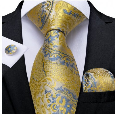 Set cravata + batista + butoni - matase -- model 781 foto