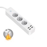 Prelungitor 3 prize, 2 USB, 2 type C, 2 metri, 2500W