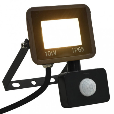 Proiector LED cu senzor, 10 W, alb cald foto