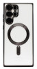 Husa Luxury tip MagSafe compatibila cu Samsung Galaxy S23 Ultra, Full protection, Margini colorate, Negru, Oem