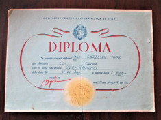 Diploma veche, Perioada Comunista, Romania 1953: Asociatia CCA - Atletism foto