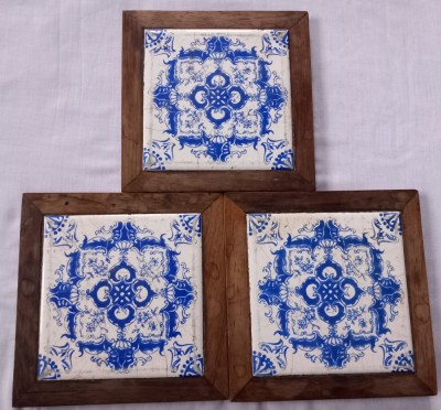 Faianta decorativa, set de 3, handmade foto