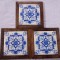 Faianta decorativa, set de 3, handmade