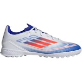 Ghete Fotbal Gazon Sintetic Adidas F50 League TF Albe - Accelerare si Viteza Maxima