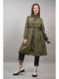 Geaca Dama Tip Trench Lunga Catena Kaki/Camel/Negru S-M/L-XL Poliester