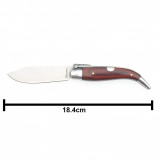 Briceag Lemn/Metal, Teja, Lama 8.1cm Carbon Blocabila Albainox Spania 01002