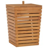vidaXL Coș de rufe, 30 x 30 x 45 cm, lemn masiv de tec 289074
