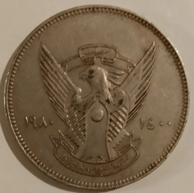 Moneda Sudan - 10 Qirsh 1980 foto