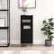 Gossi servanta, negru, 34,5x34x90 cm, lemn compozit