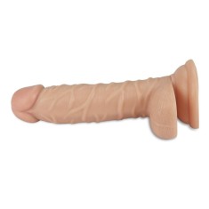 Vibrator Realistic Cu Ventuza Real Extreme Dildo, Natural, 19.5 cm