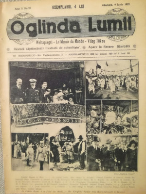 1923 Oglinda lumii Familia regală la Moși București, hipism, Mussolini foto