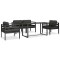 Gossi set mobilier de gradina cu perne, 5 piese, antracit, aluminiu