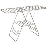 HOMCOM Suport de uscat rufe pliabil pe picioare cu 2 niveluri ajustabile dim. 148L x 60,5l x 98H cm | Aosom Romania