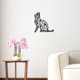 Cumpara ieftin Accesoriu decorativ de perete din lemn si metal Kedi Negru 35x46 cm