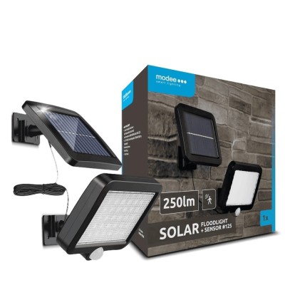 Proiector solar cu senzor de miscare panou solar 250lm lumina rece Modee ML-WS125 foto