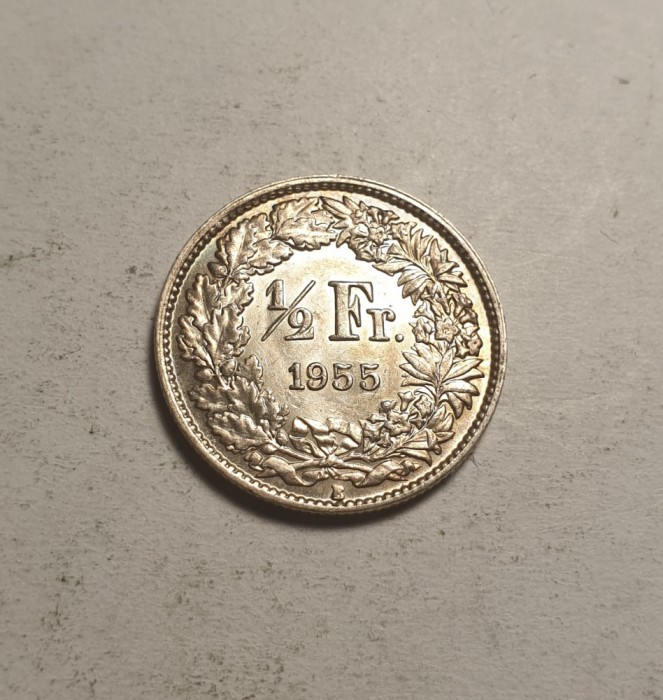 Elvetia 1/2 Franc 1955 UNC