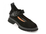 Pantofi EPICA negri, 2177, din piele intoarsa