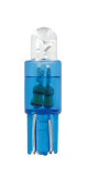 Bec tip LED 12V soclu plastic T5 W2x4,6d 2buc - Albastru