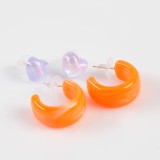 2 Seturi cercei mov si portocaliu