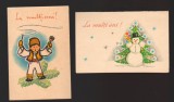 CPIB 21900 - CARTE POSTALA - 2 FELICITARI DE CRACIUN