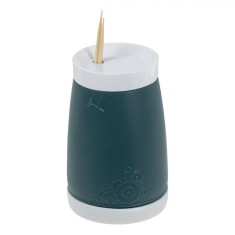 Scobitori Bambus, 200 Bucăți, Recipient Plastic, Culoare Albastru-Gri