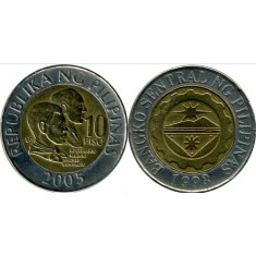 Filipine 2005 - 10 piso, circulata