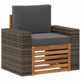 vidaXL Canapea Medie pentru Exterior Lemn Solid de Acacia natural 3438926