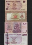 Cumpara ieftin Set 4 bancnote Zimbabwe #18, Africa