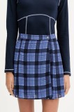 Tommy Jeans fustă culoarea bleumarin, mini, evazați, DW0DW21460