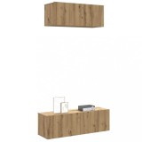 VidaXL Set dulap TV 2 piese montat pe perete Stejar artizanal