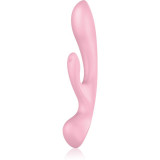 Satisfyer TRIPLE OH vibrator cu stimularea clitorisului Pink 23,5 cm