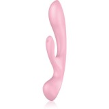 Satisfyer TRIPLE OH vibrator cu stimularea clitorisului Pink 23,5 cm