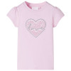 Tricou pentru copii, roz deschis, 116, vidaXL