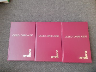 CICERO -OPERE ALESE -3 VOLUME-LEGATE DE LUX- foto