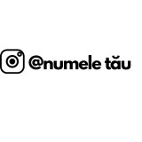 Sticker Auto Instagram Personalizat cu Numele Tau Model 11 , Promoveaza-ti Contul in Stil Unic