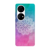 Husa compatibila cu Huawei Nova Y70 model Watercolor Mandala, Silicon, TPU, Viceversa, Transparent, Carcasa