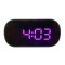 Ceas digital de masa cu led mov,termometru,functie 12/24 h,oglinda,elSales,oval