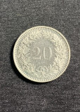 Moneda 20 rappen 1991 Elvetia, Europa