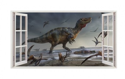 Sticker decorativ cu Dinozauri, 85 cm, 4340ST foto