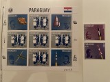 paraguay serie timbre spatiu cosmos apollo aselenizare nestampilate MNH