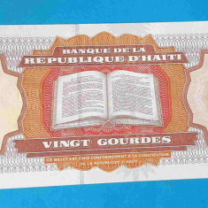 Bancnota COMEMORATIVA Haiti 20 Gourdes 2001 - serie TLO161136 - UNC Superba