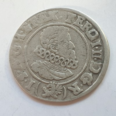Austria 3 kreuzer 1624 argint Ferdinand ll foto