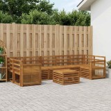 vidaXL Set de canapele de exterior 8 pcs natural Lemn Solid de Acacia 3384145