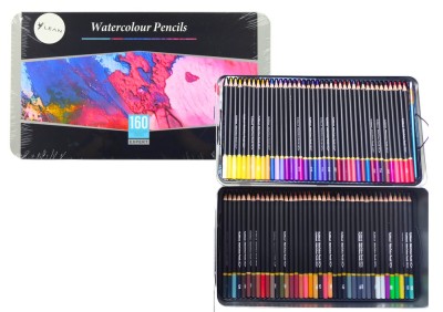 Set creioane colorate solubile in apa, 160 culori, Lean 20393 foto