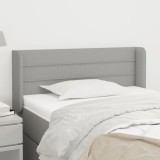 Gossi tablie de pat cu aripioare gri deschis 83x16x78/88 cm textil