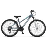 Bicicleta MTB Umit Mirage Lady, 21 viteze, culoare gri/turcoaz, roata 24&quot;, cadru... Cod:52466120002